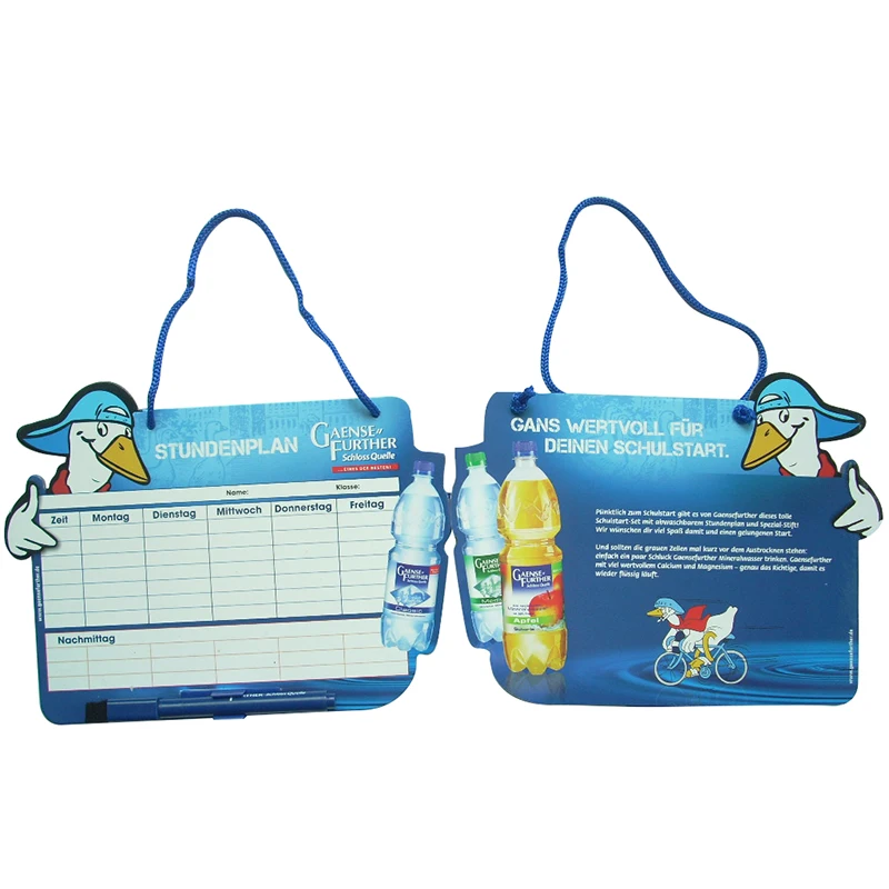 Custom kids fridge magnet whiteboard magnetic writing board for gifts/ hanging cardboard whiteboard