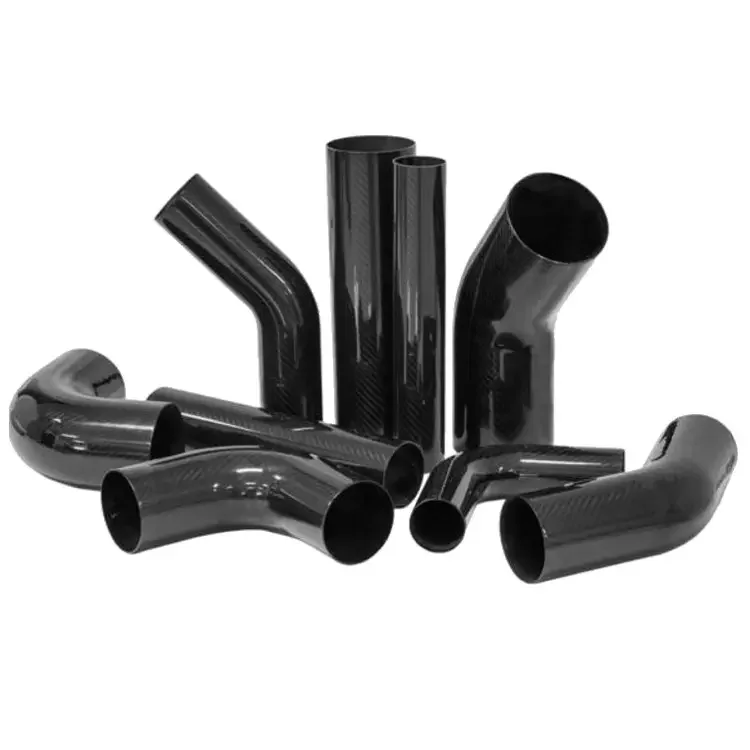Customized Carbon Fiber Large Tube Bent Tubing in Square or round Pattern Lightweight Air Intake Tube