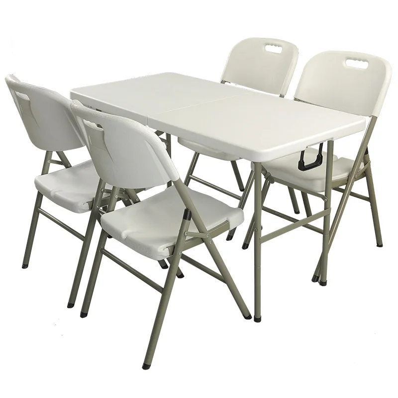 Folding portable dining table stall office long table outdoor publicity desk and chair easy folding conference table