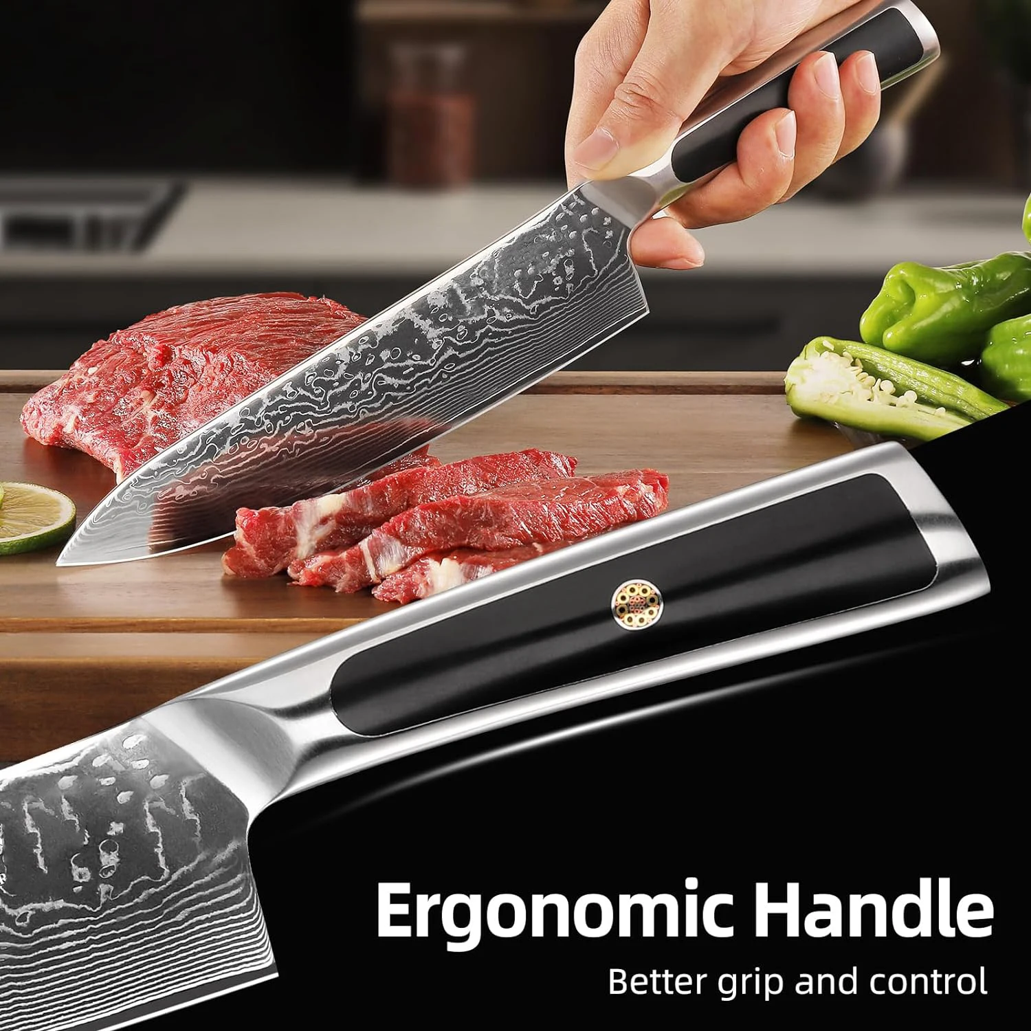 Japanese Damascus Chef Knife 8 inch Professional VG10 Chefs Knife Full Tang Sharp Japanese Chef Knife with G10 Handle