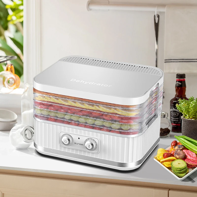 Food Dehydrator dryer for Food and Jerky Fruits Herbs Veggies Temperature Control Electric Food Dryer 5 BPA-Free Trays 40
