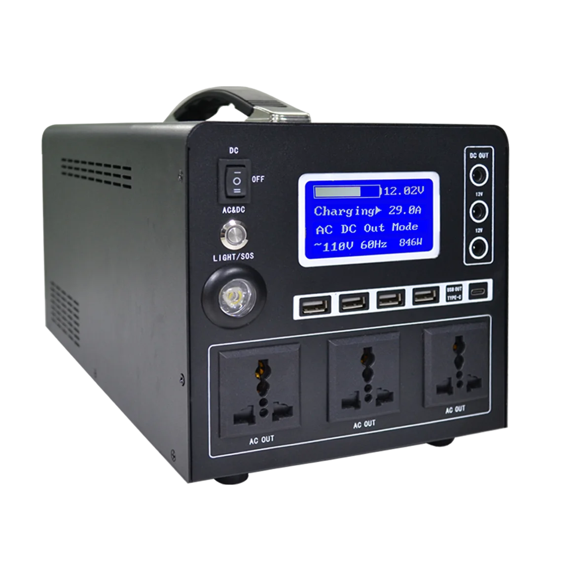 off grid solar power system 100W Panel 65AH Battery 500W Inverter Solar System for Home Lighting TV Computer Fan