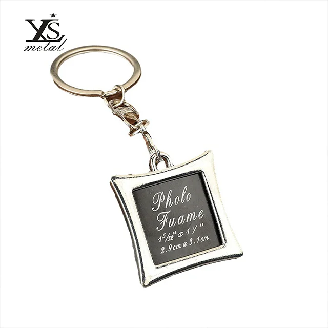 Custom Personalized Mini Photo Keychain Blank Picture Frame Key Rings Photo Frame Metal Key Chains Wholesale