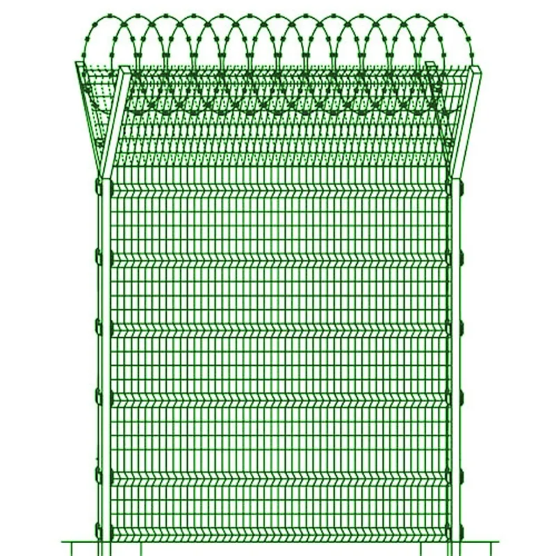 Airport Fence Security Perimeter Fence with Barbed Wire