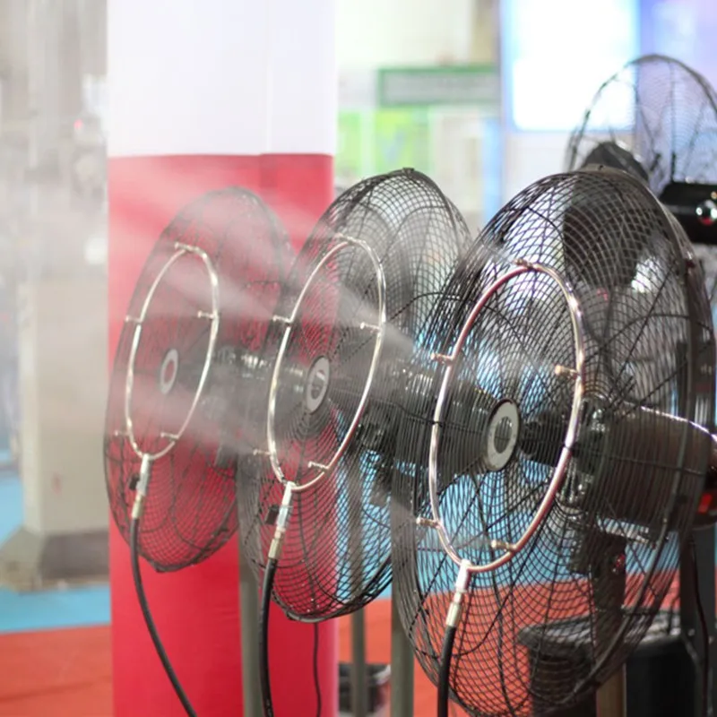 High-Pressure Misting Pump with Stainless Steel Ring and Brass Nozzles for Outdoor Garden and Patio Humidification