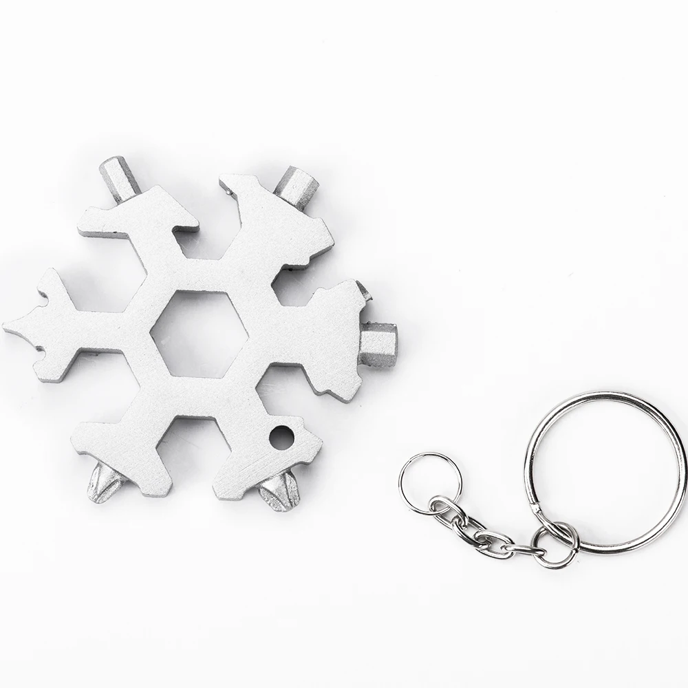 Multi function portable king ring pocket snowflake screwdriver wrench hex key set tool