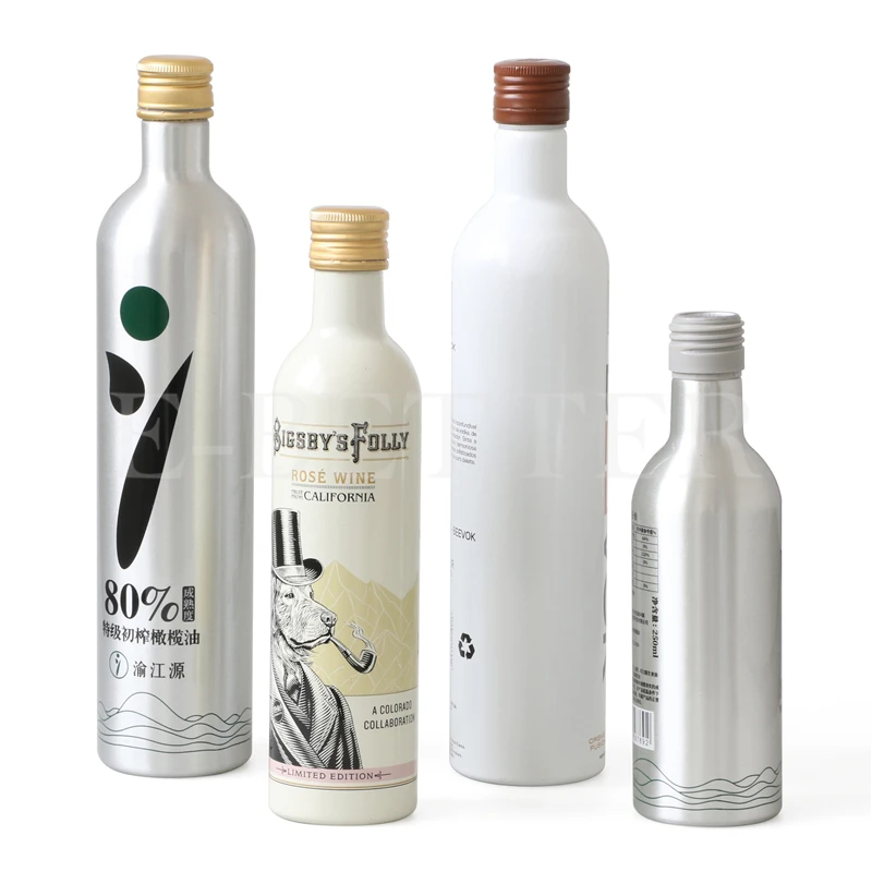wholesale different size aluminum olive oil bottle 100ml 250ml 350ml 500ml 750ml 1000ml