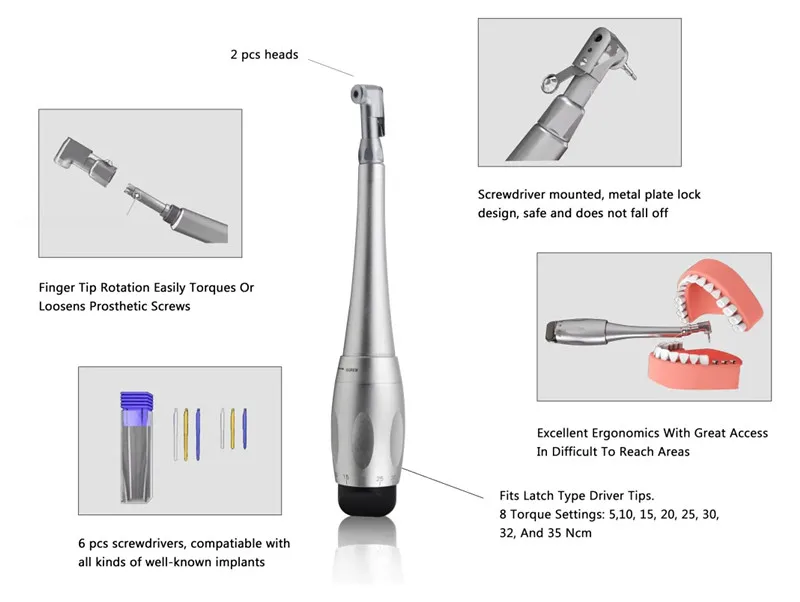 Dental Supply Dental Implant Torque Wrench Handpiece For Dental Lab Use