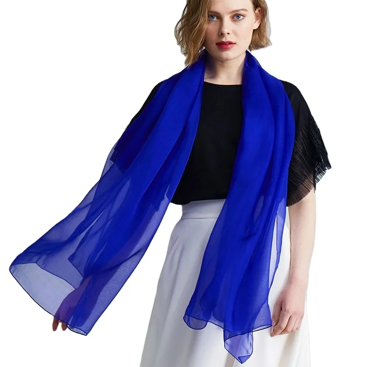 100% Natural Silk Scarf--popular colors silk shawl