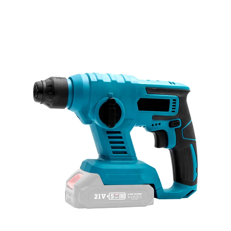 21V Lithium Power Hammer Drill Machine with 2 Gears for Drilling Wall Holes Expansion Screws Concrete