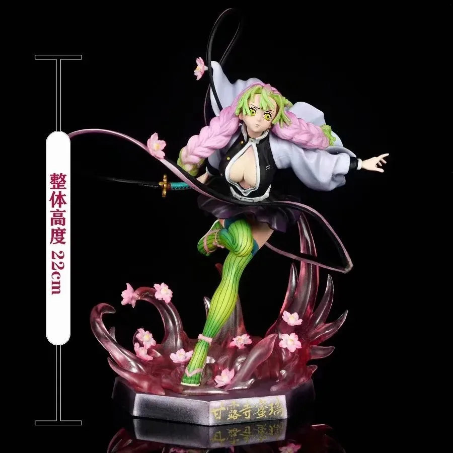 8.26 inches Demon Slayer Kanroji Mitsuri Girl Anime Figure Kimetsu no yaiba Love Hashira Model Toys