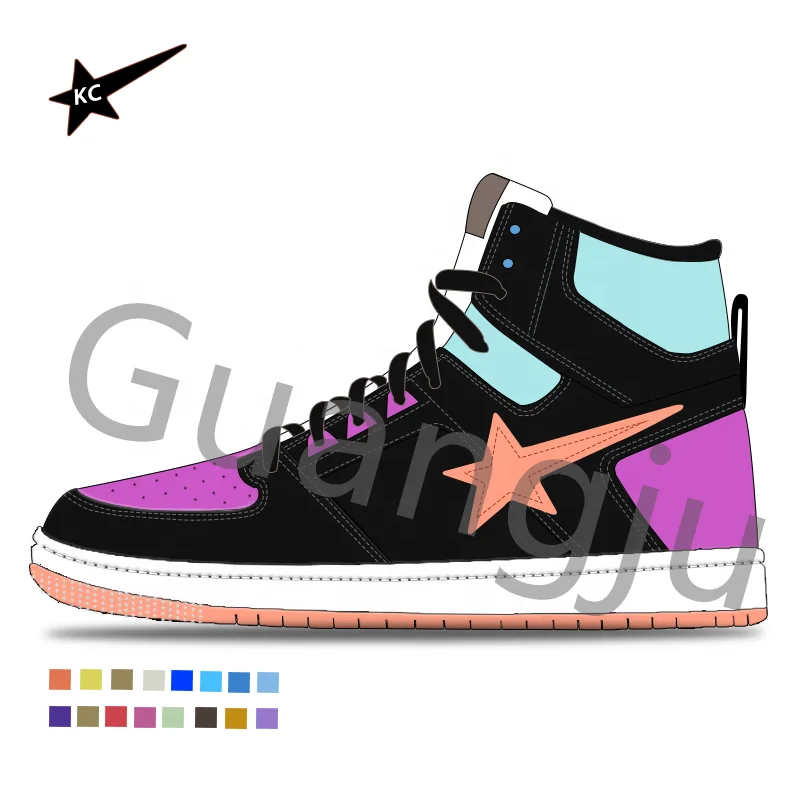 Sneakers Fashion Skateboard Style Men's Sports Shoes Sneakers Factory Wholesale Custom Casual High Quality Leather Rubber