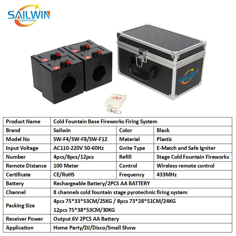 SW-F12 Wireless Remote Control Cold Flame Fireworks Firing System Firing Device Fireworks For Show Remote Fireworks Lighter