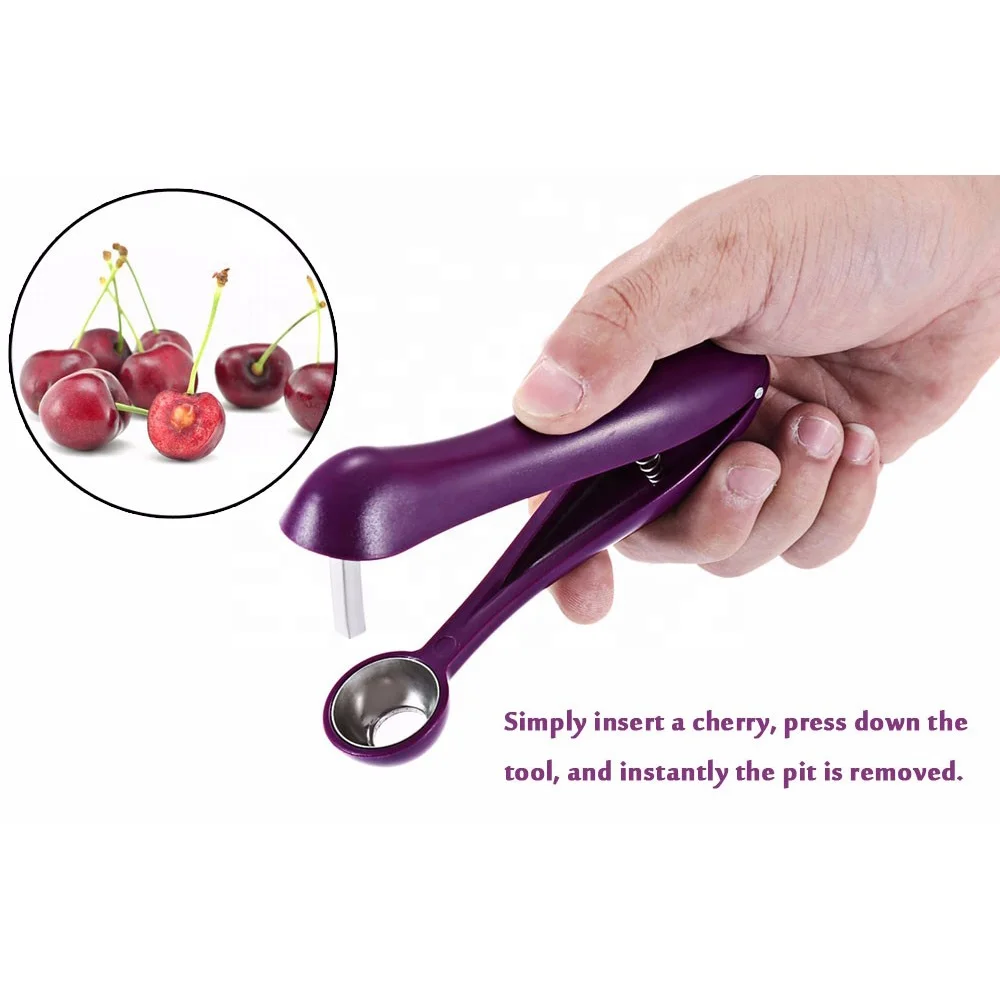 Kitchen Gadget Fruit Tool Plastic Corer,Plastic Manual Cherry Pitter,Cherry Corer Fruit Pitter