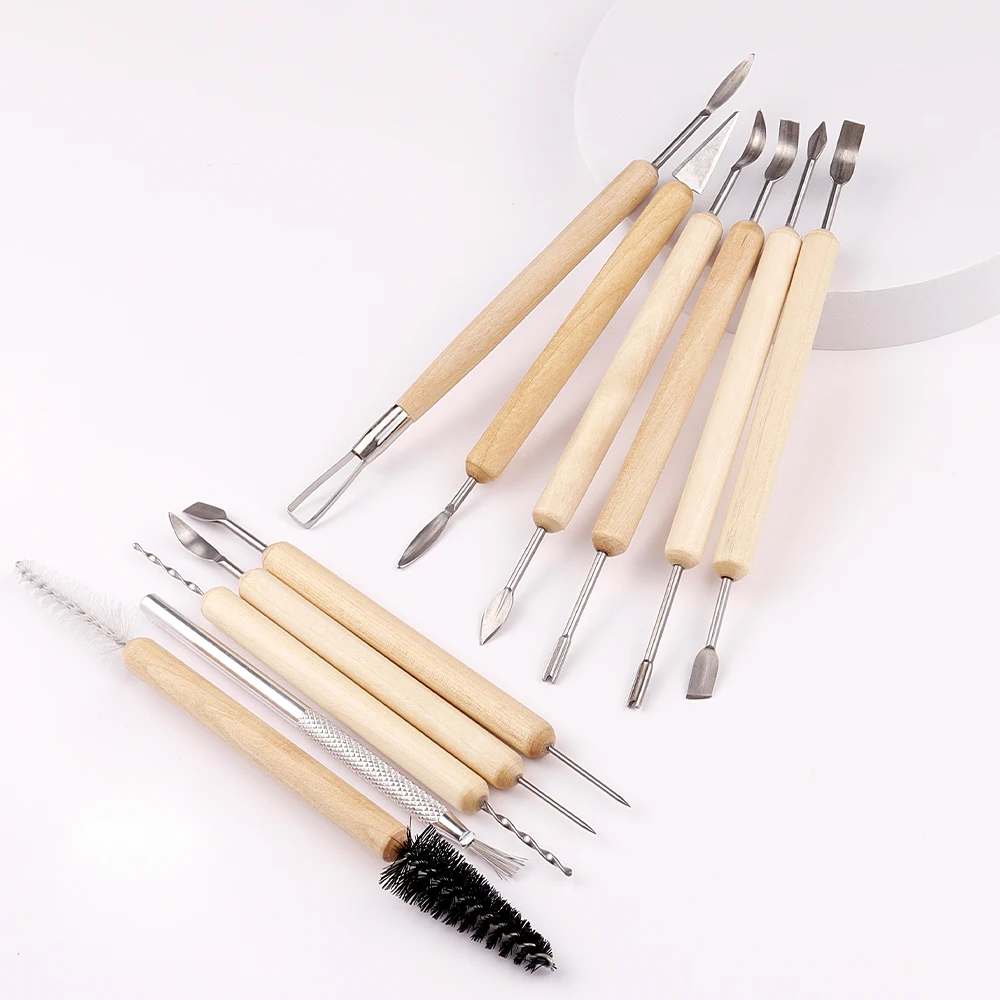 Huichuang Wholesale Stainless Steel Clay Sculpting Tool Ceramic Pottery Carving Modeling Indentation Tool Set Art Supplies