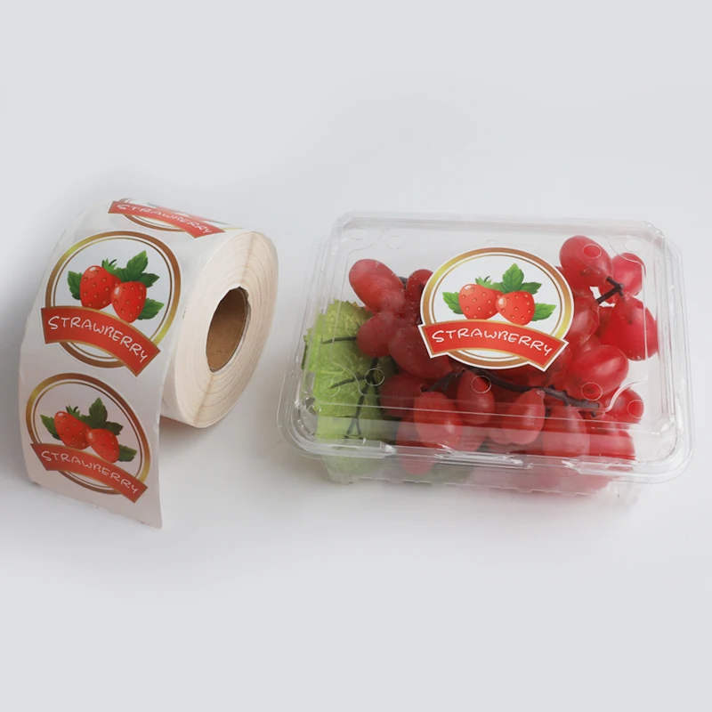 Custom Round Labels Stickers Waterproof Stickers Die Cut Packaging Labels In Rolls Fruit Wine Sticker Packaging Labels