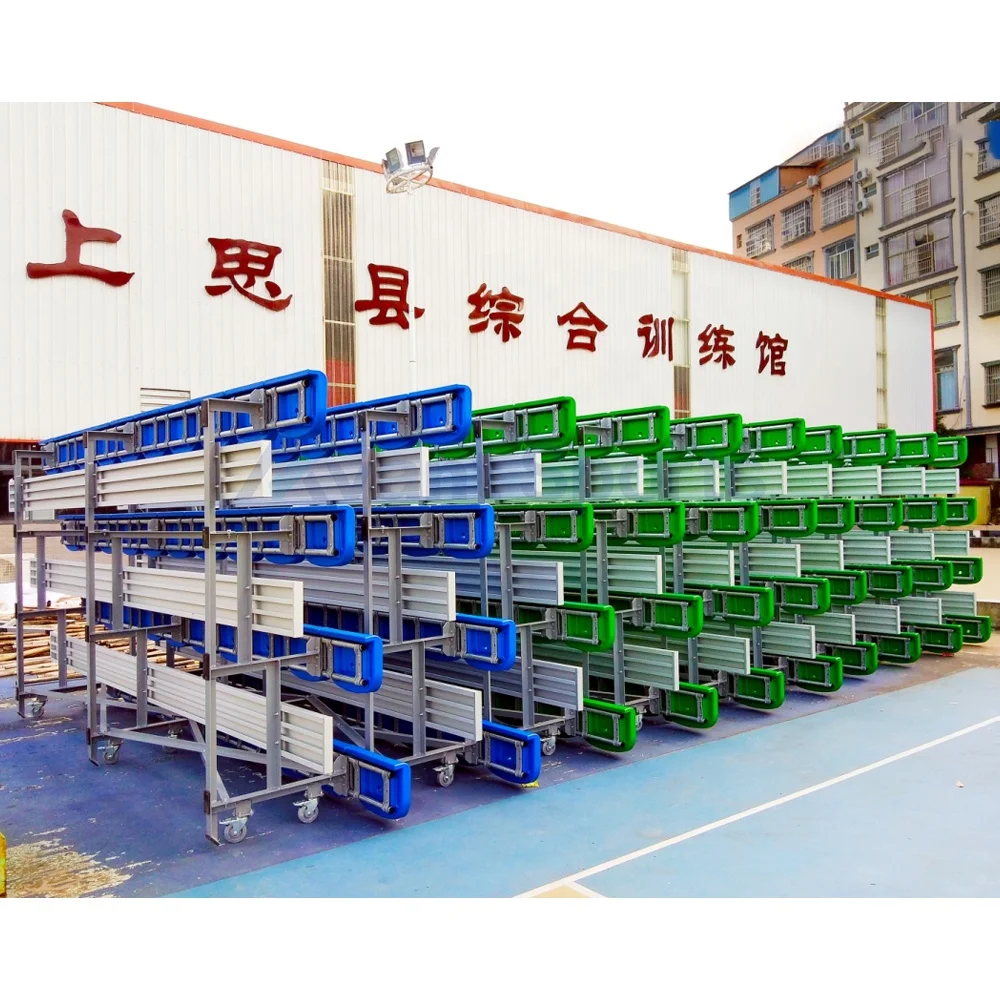 Avant Movable Aluminium Gym Bleachers Tip and Roll Portable Event Grandstand Sport Stadium Bench Seat School Metal Tribune Stand