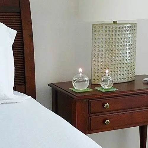 Wholesale creative transparent hand blown decorative glass ball oil lamp