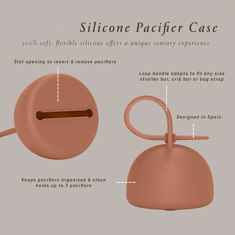 YDS Soft Flexible Silicone, Baby Pacifier Holder Color Essence Silicone Baby Pacifier Case