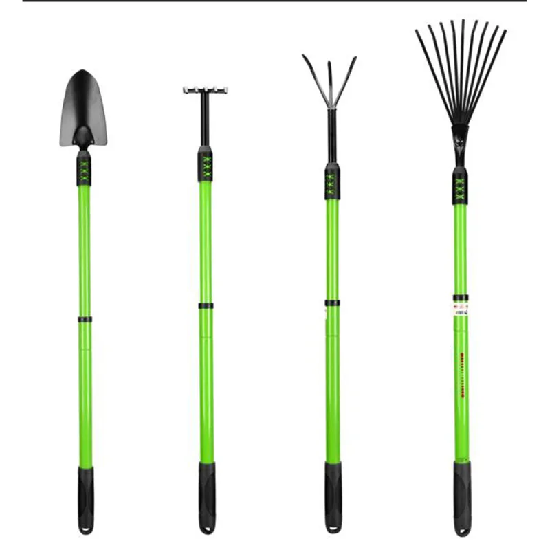 
garden tools set retractable garden rake and garden shovel with Lawn Rake, Weeding rake ,Leaf Rake 