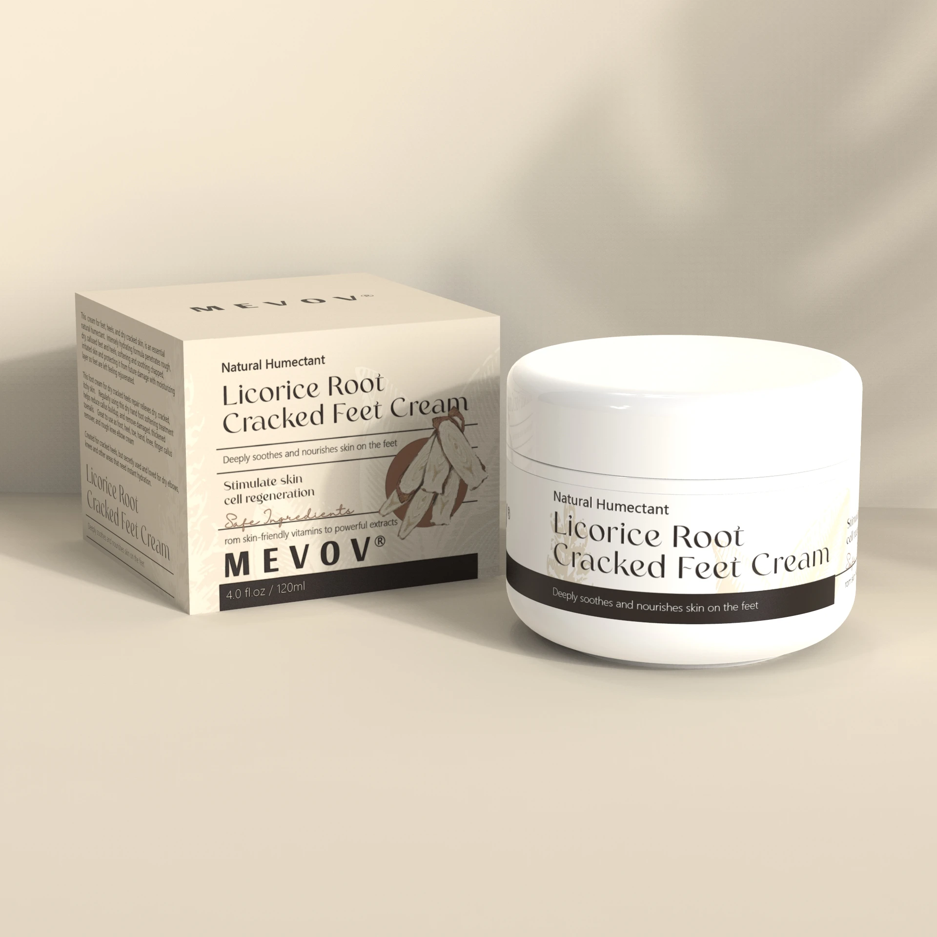 Private Label Moisturizing Hydrates Protect Foot Licorice Root Cracked Feet Cream