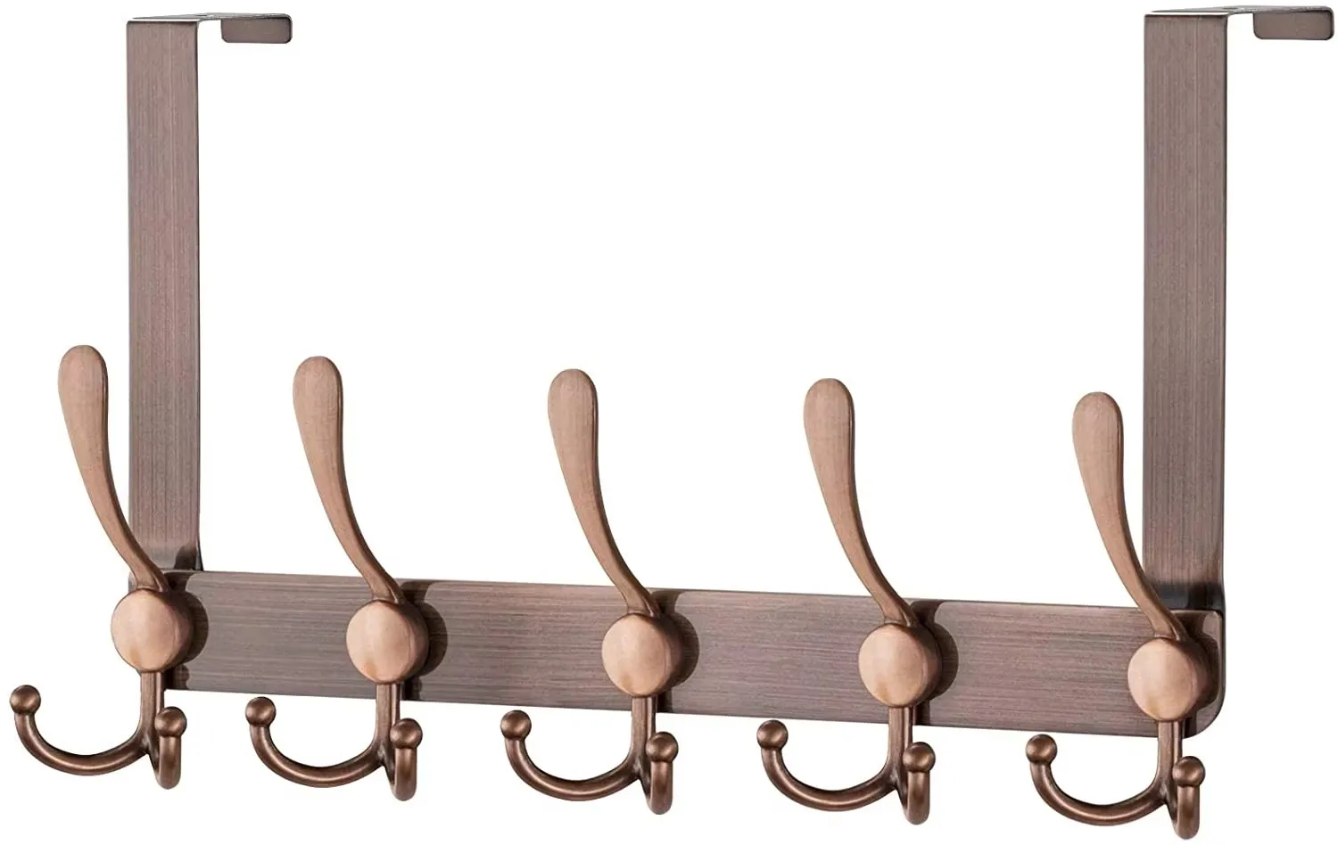 Heavy Duty 5 Tri Hooks Over Door Hanger Hook Rack for Hanging Coats Clothes Hat Towel