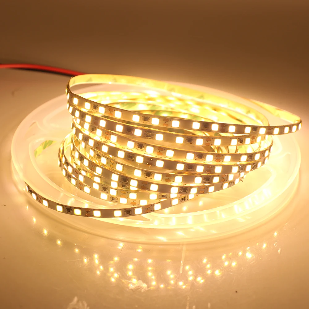 12v 4mm PCB 2835 LED Strip Light   Super Bright 2835 120LED/m 5m 600 flexible LED  strip Lights Warm White Cold/ Natural White