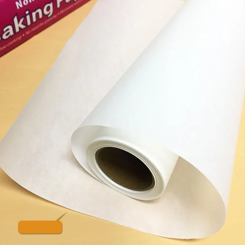 Factory Wholesale Customized White Silicone Parchment Baking Paper Roll Easy Cut Grease Proof Custom Color Options Available