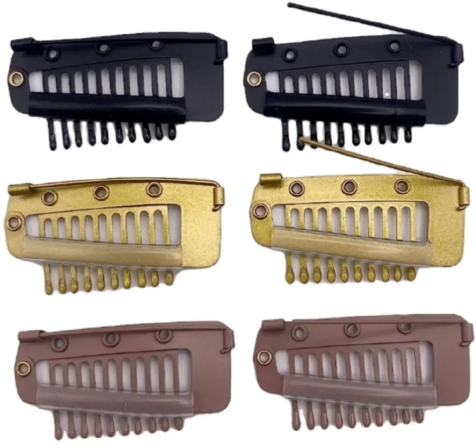 chunni grip clips Snap Clips with safety Pin For Weft Hair Extensions