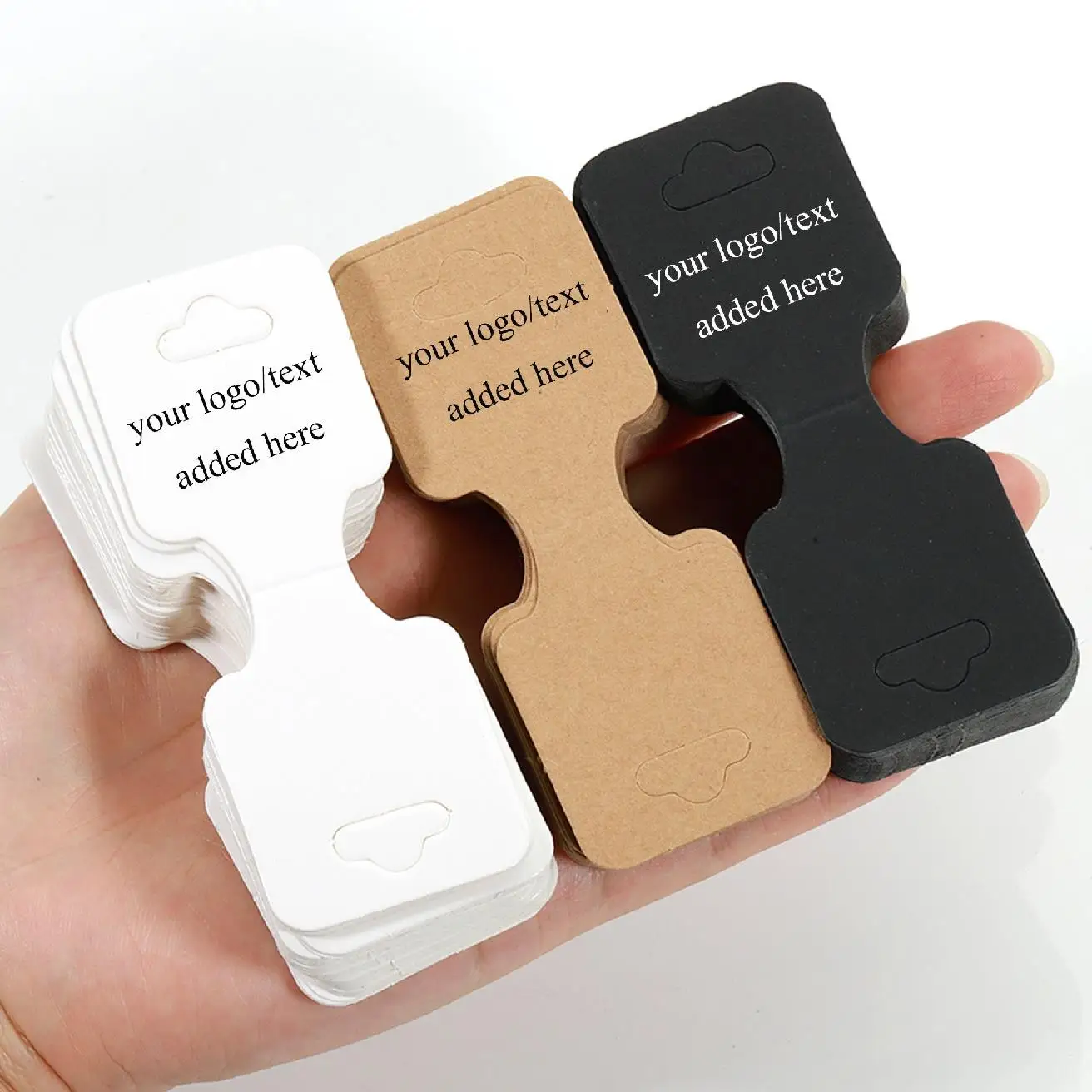 Hot Sale Custom Printing Jewelry Hang Tags High Quality Craft Paper Die Cut Fashion Necklace Earrings Hang Clothing Tags