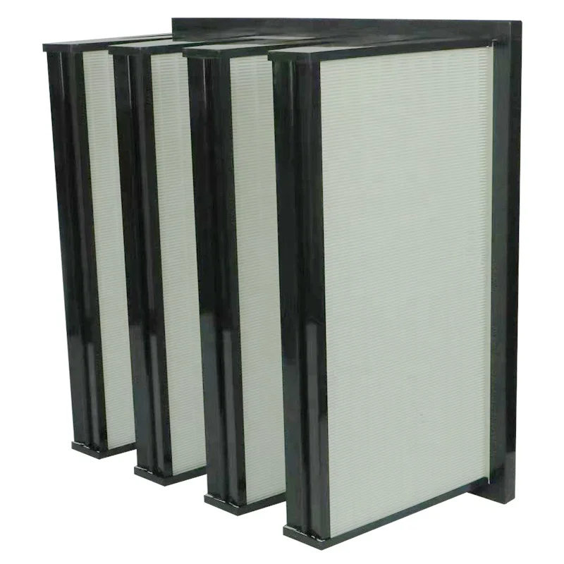 V-type high-efficiency filter large air volume combined plastic frame W-type air cabinet filter for clean room