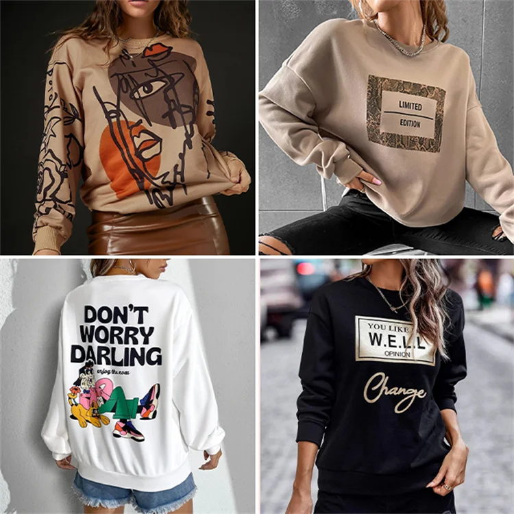 Women Bales Hoodie Sweat Shirt Stock Clothes Mixed Bulk-items Wholesale Clothing Stock