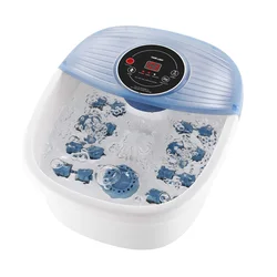Factory Supplier Heat Bubble Vibration Foot Spa Bath Massager with Removable Massage Rollers