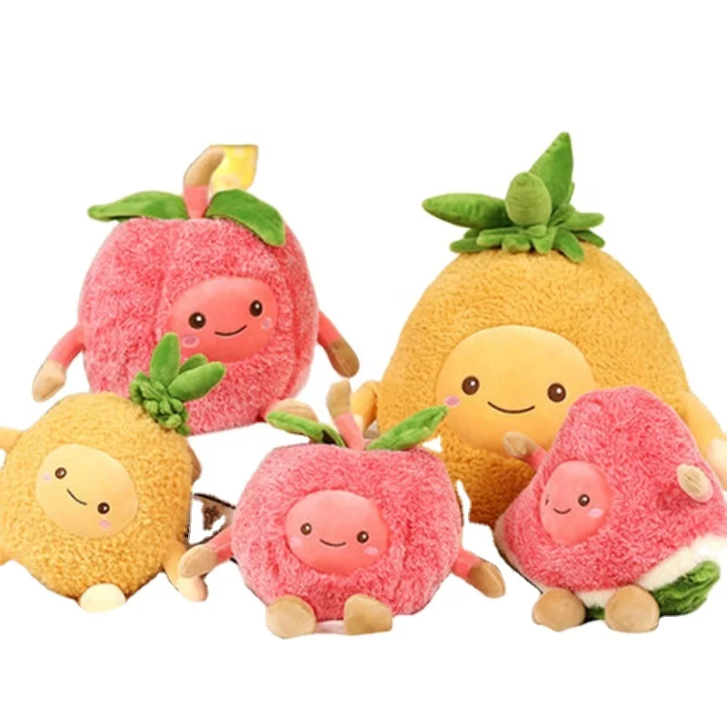 Kawaii plush Watermelon Cherry Pineapple Fruits Soft Plush Toy food Pillow for baby kids gifts zabawki pelucia pelus