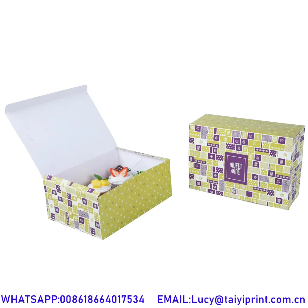 2024 Hot Selling Good Price Cake Box Eco Friendly Portable Cartoon Log Cake Box 12*10*3Cm