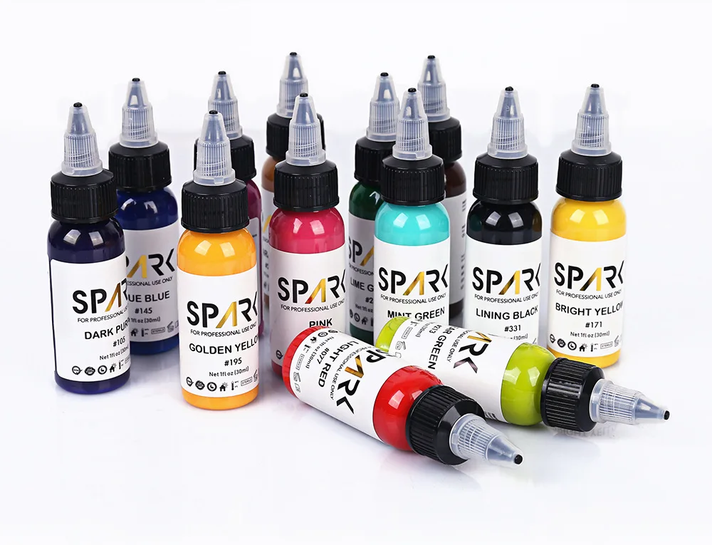 Spark Tattoo Ink 1OZ Newest Professional High Quality Permanent Makeup Body Microblading Easy Coloring Tattoo Inks
