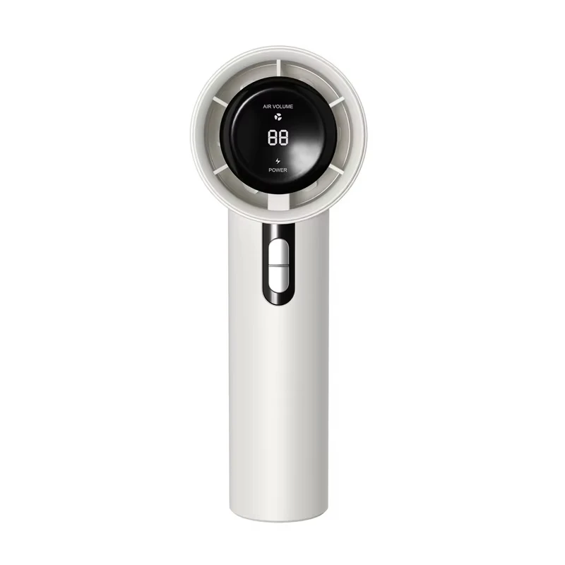Outdoor Mini Handheld Fan with Wind Power Digital Display and 3000mAh Battery, Portable Travel Handheld Fan with USB Charging