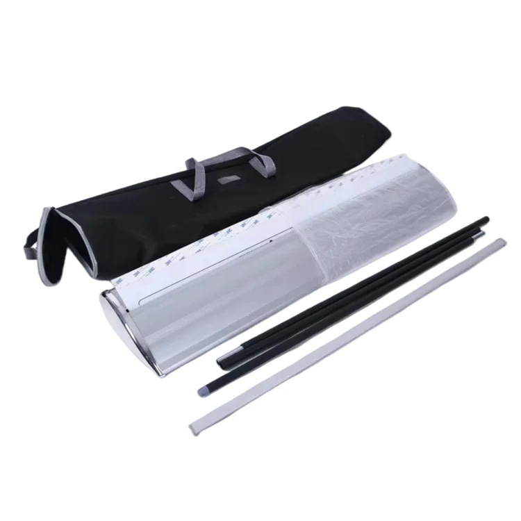 Luxury wide bottom frame banner bracket can be rolled up for easy carrying, plastic steel display stand 2x6 feet