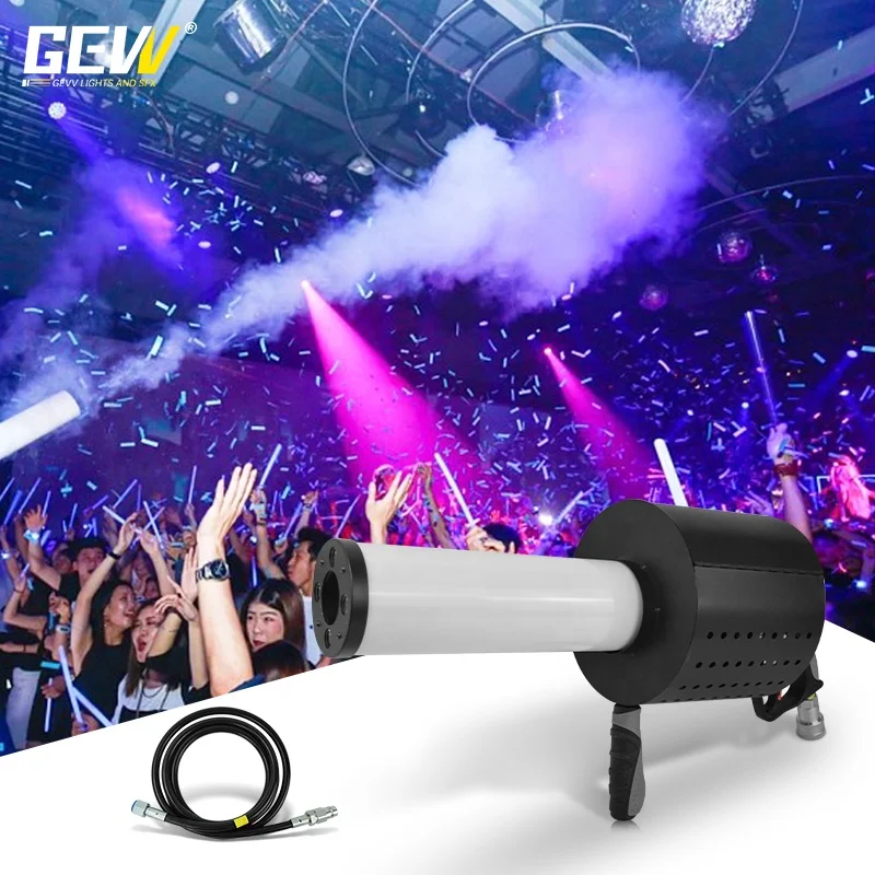 GEVV DJ Equipment LED CO2 Confetti Hand Jet Gun Shooter Cannon for Party Disco Nightclub