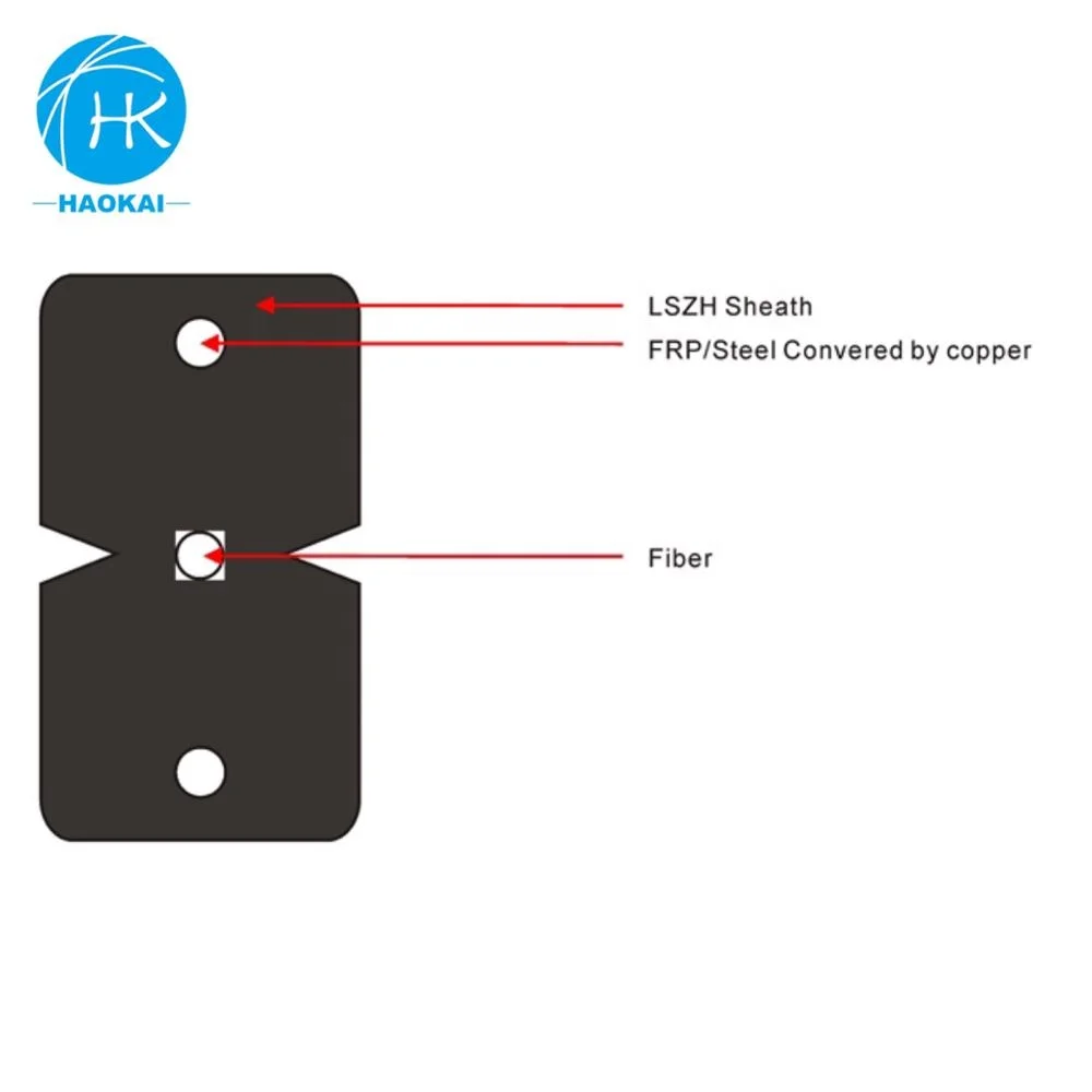 Flat Coaxial Multimeter Multimode Optic Fibre Single Mode Optical Drop Fiber Cable