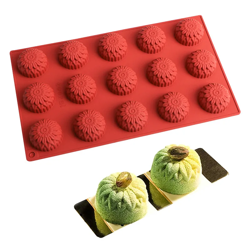 Hot sale silicone cake mold flower type mousse cake mould DIY cake and chocolate molds