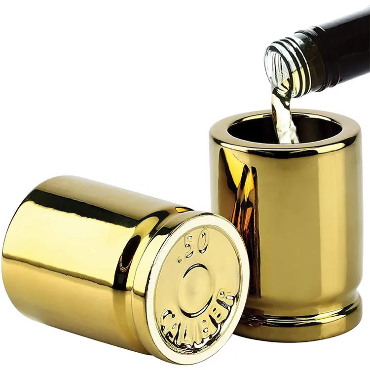 Wholesale Bar Tool 3oz 4pcs Beer Wine Plastic Gold Cups Sublimation glitter 50 caliber shot glass