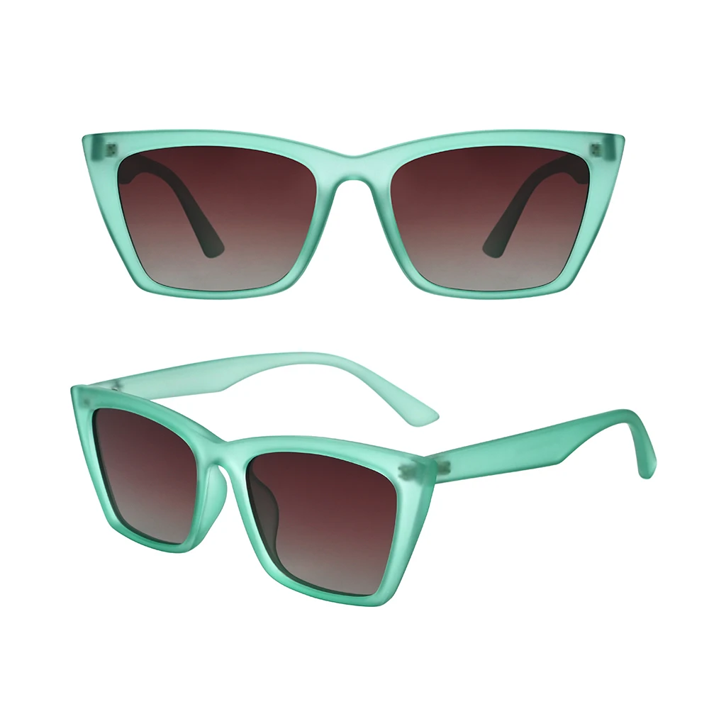 Luxury plastic frame TAC lens outdoor ladies UV400 shades women cateye polarized sunglasses custom