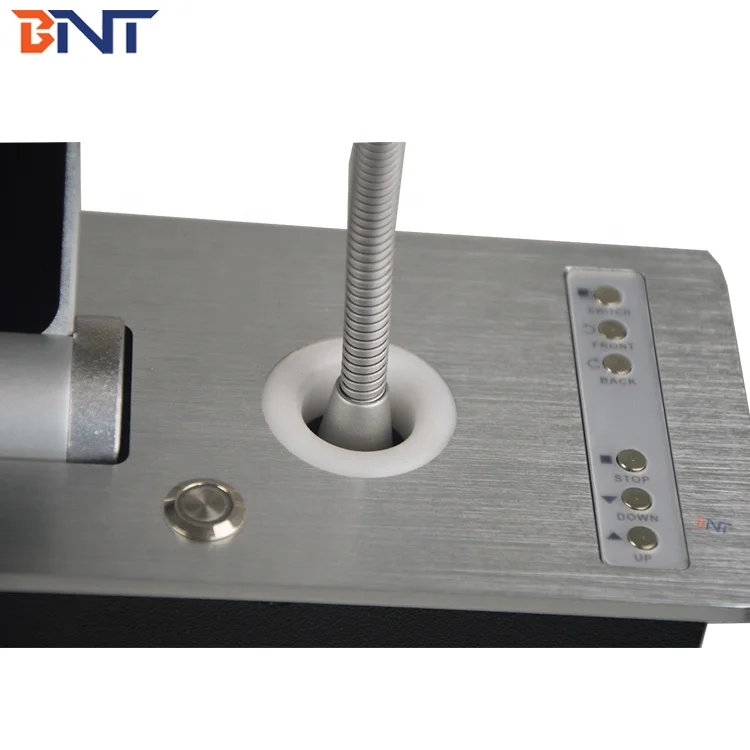 15.6 inch Slim Conference Room Office Table LCD Monitor Lifting Microphone Lift Display Conference Motorized LCD Monitor Lift Po