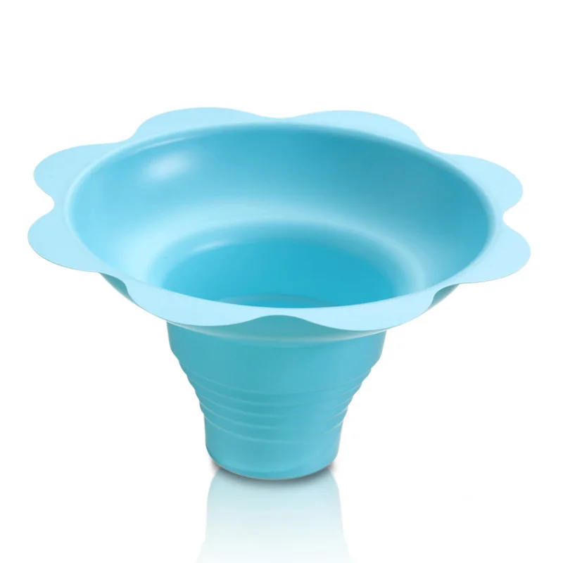 Plastic Shave Snow Cone Ice Cream Flower Cups Multicolor Reusable Leak Proof Bowls