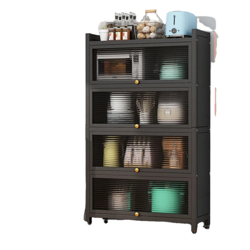 Kitchen cabinets accessories Multi functional kitchenshelf large capacity storage cabinet tableware cabinet