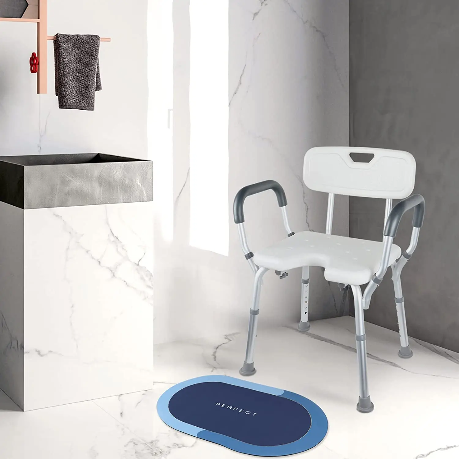 Portable detachable lightweight shower chair