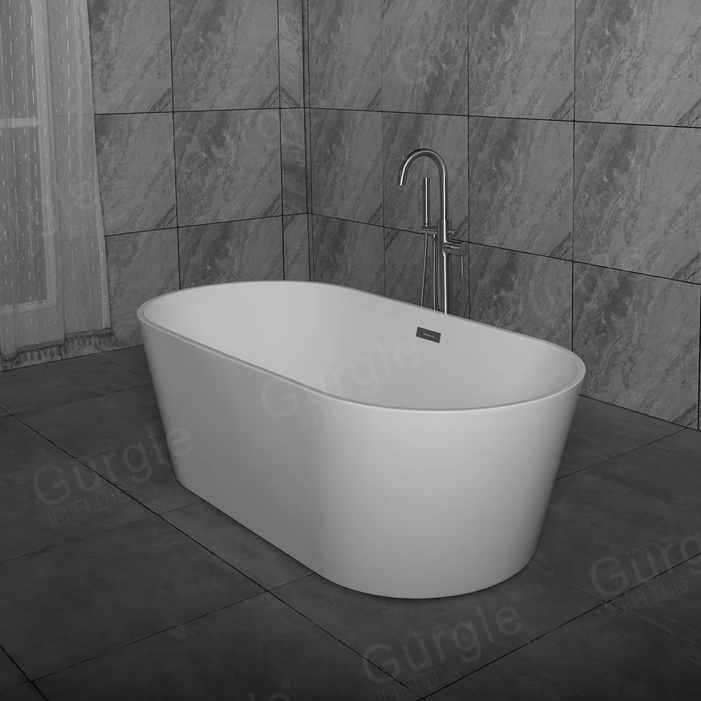 Classic Modern Design Acrylic Tub Luxury Bathroom Hotel CE CUPC Approved Freestanding Acrylic Bathtub With Drainer