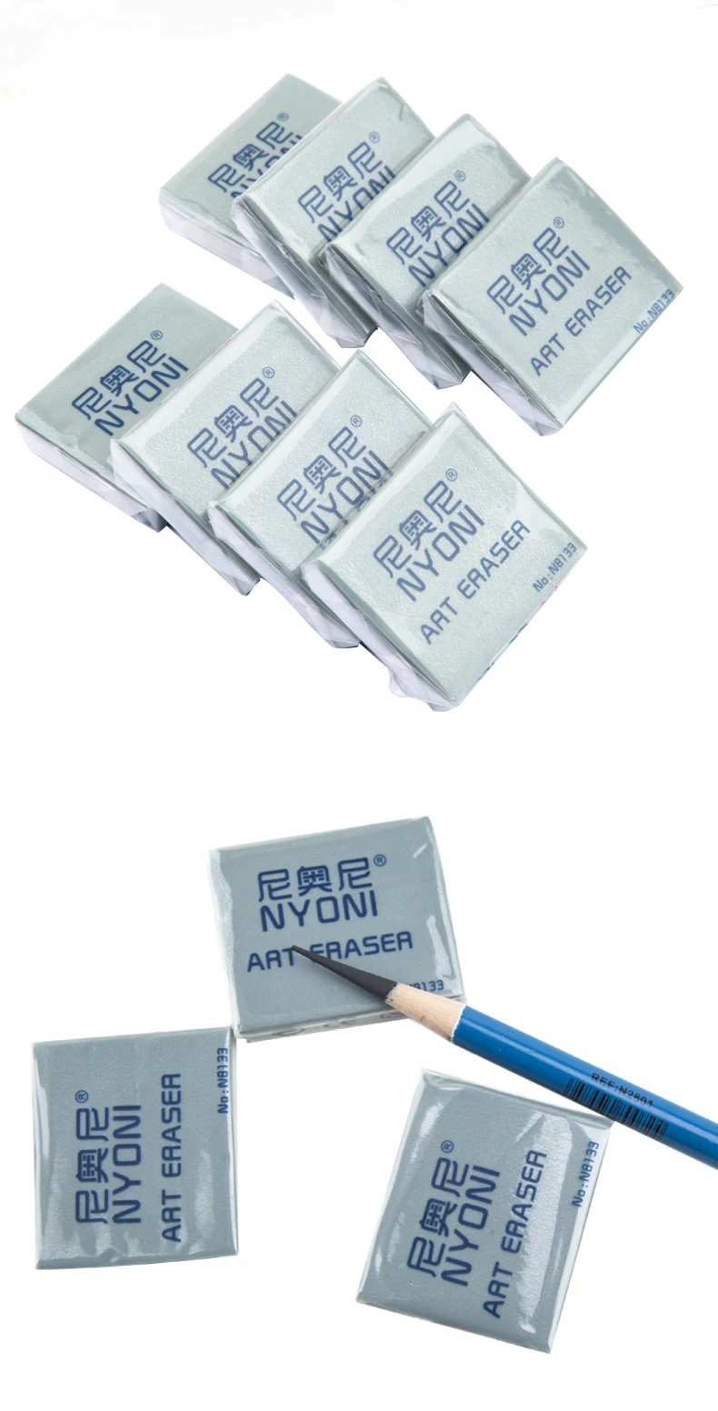 
Nyoni N8133 Plastic Rubber Kneaded Eraser White Pencil Shape Eraser 