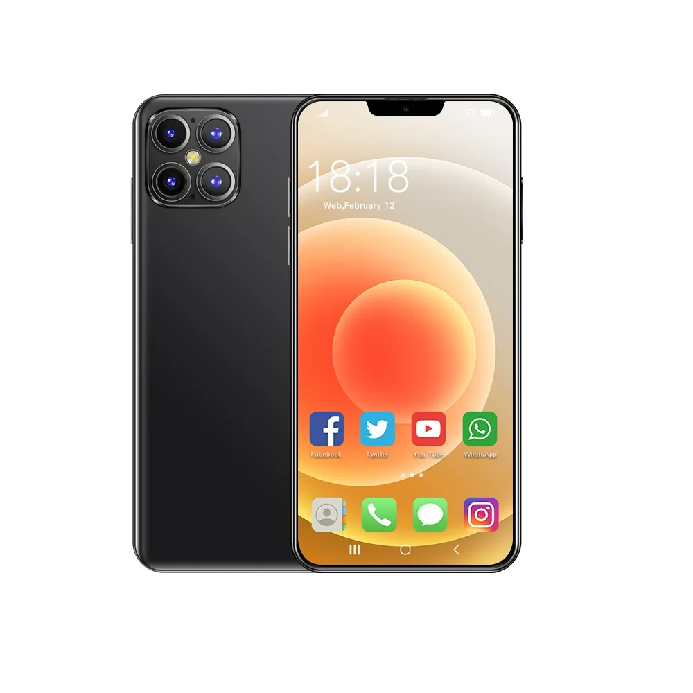 2021 Новый разблокированный Android мобильный телефон двойная SIM Камера красоты смартфон 11 6,6 дюймов экран 12 + 512 ГБ ROM WCDMA 5000 мАч